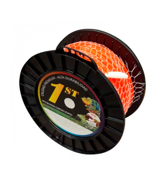 Tanza  firts  2,4 MM nylon p/trim  redonda naranja premiun 1 KG