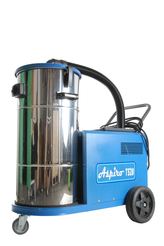 Aspiradora industrial aspiro T520 HP 380 V 77 litros polvo/líquido monoturbina
