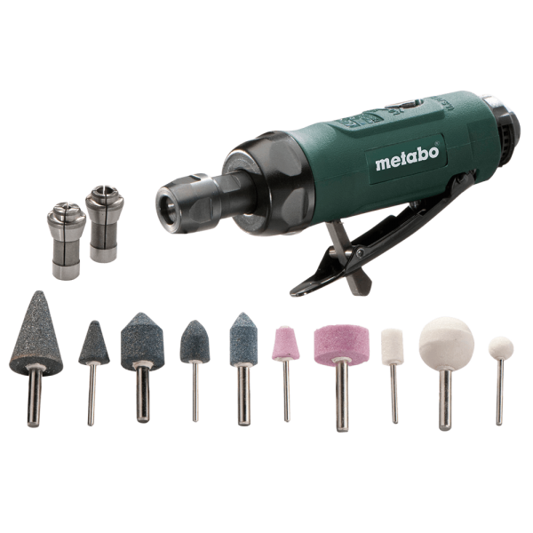 Amoladora recta neumática METABO DG 25 con kit