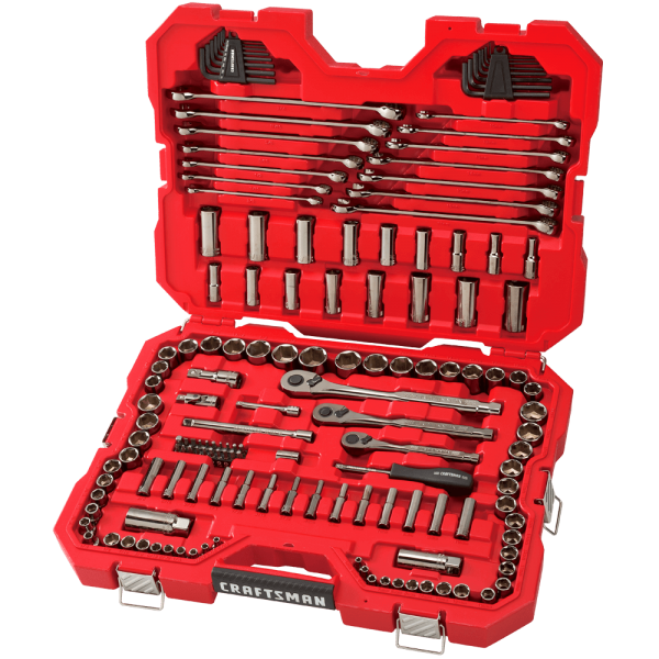 Juego de 150 piezas CRAFTSMAN 1/4", 3/8" y 1/2" sistema mm-sae