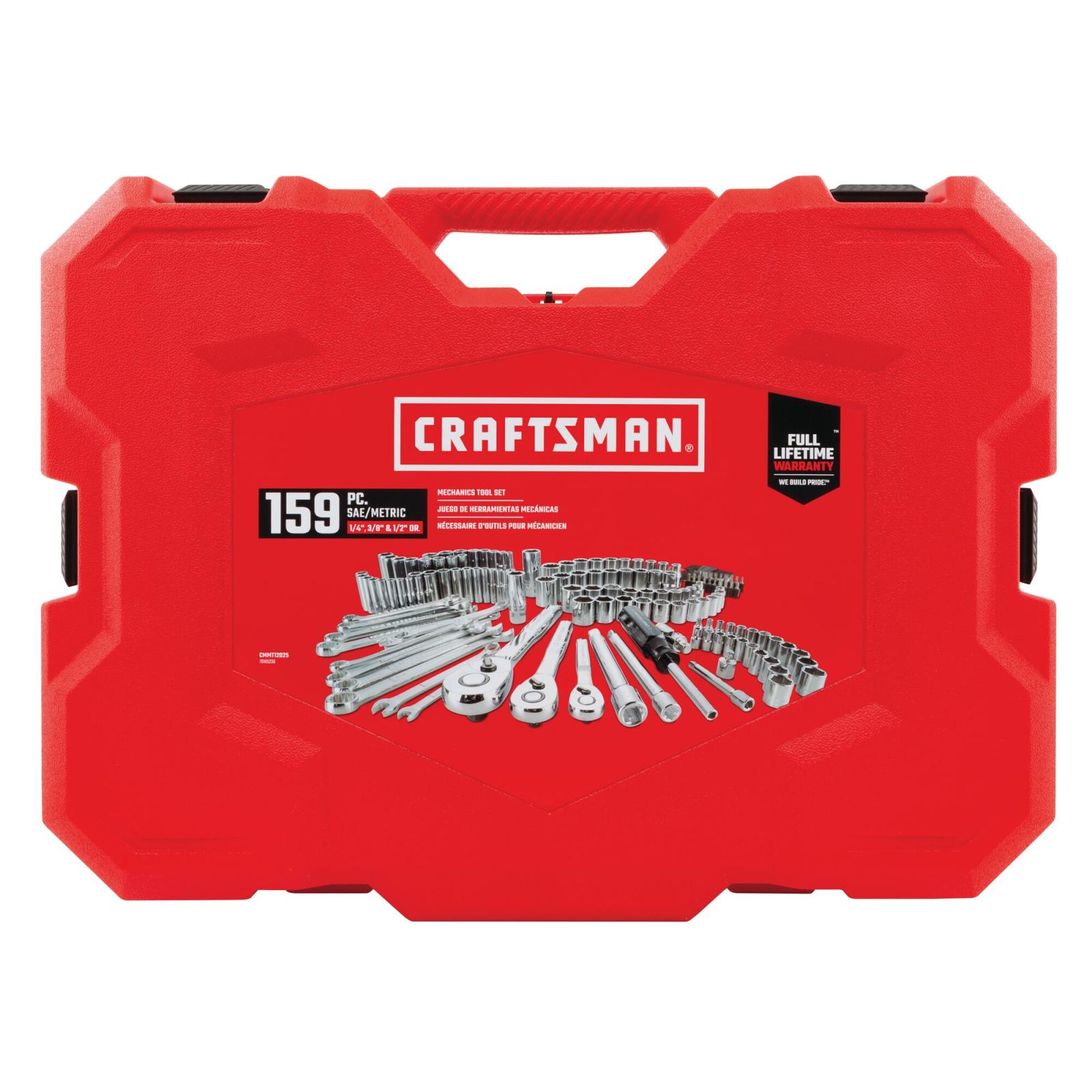 Juego de 159 piezas CRAFTSMAN 1/4", 3/8" y 1/2" - sistema mm-sae