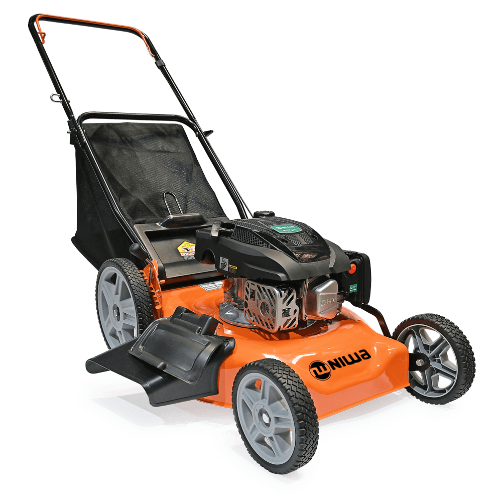Cortadora cesped NIWA 20" c/bolsa NIWA 4,5HP c/regulacion ruedas altas y salida