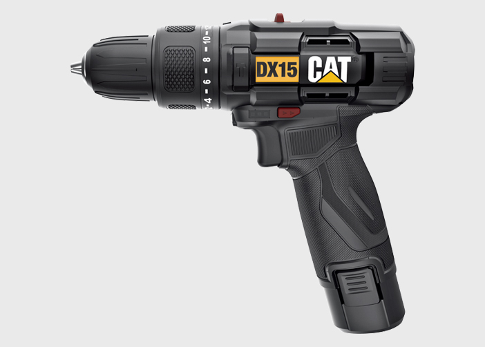 Taladro atornillador CAT 12 V c/percusion c/cargador y bateria 2,AH CATDX15