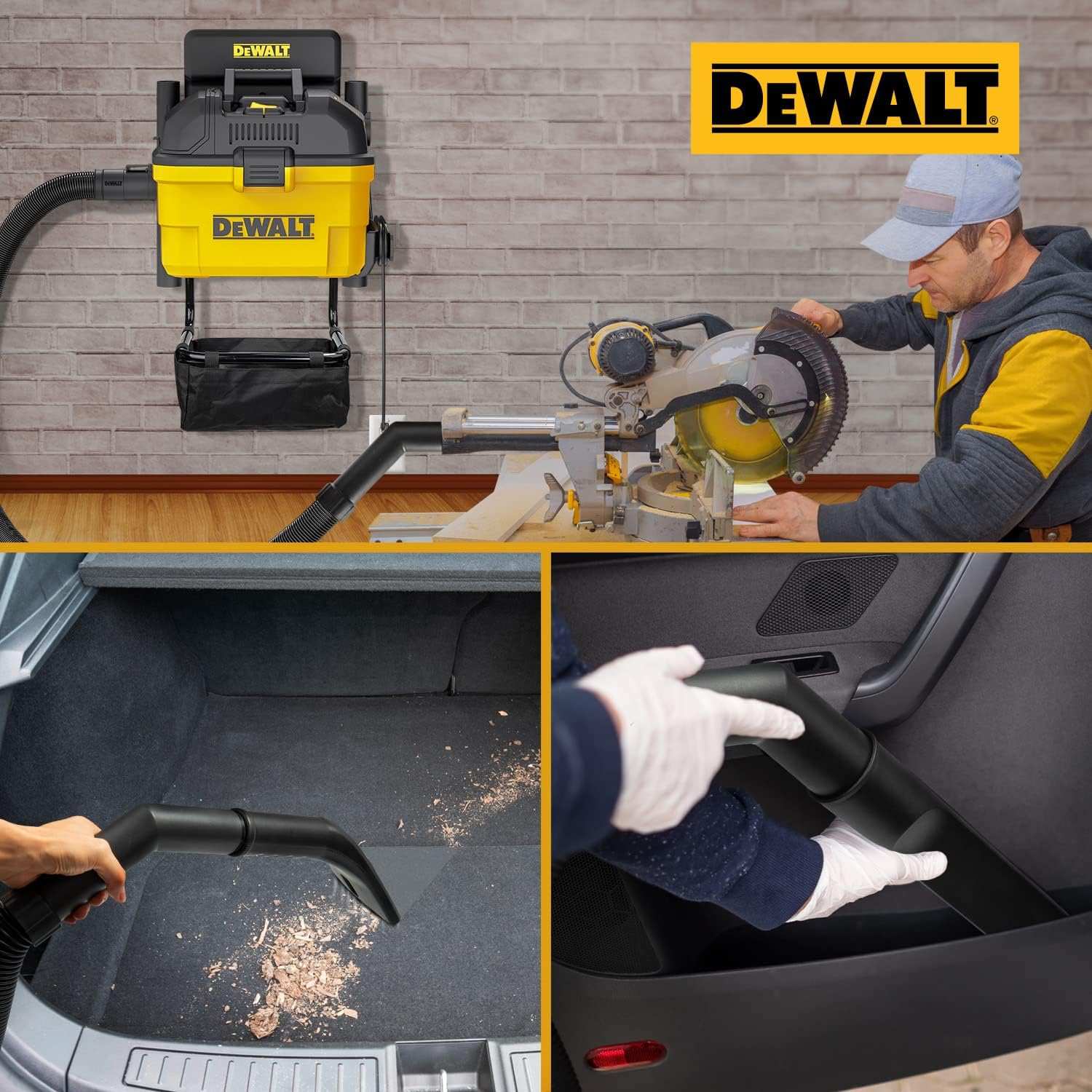 Aspiradora polvo-liquido dewalt 23LTS control remoto portatil DXV23G