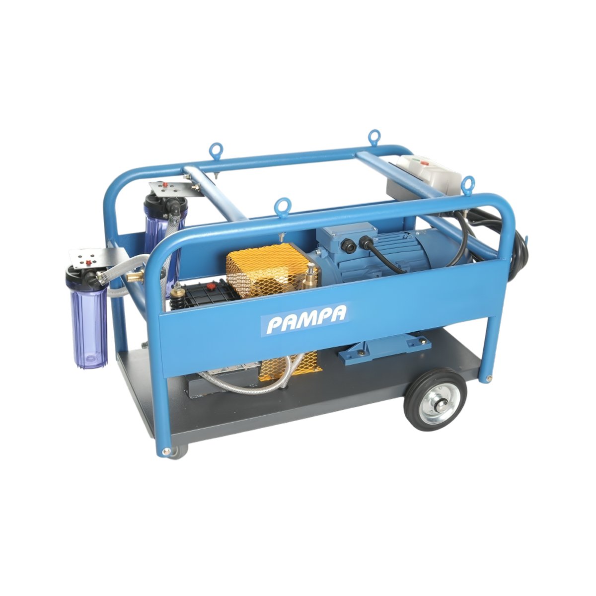 Pampa 1550 a hidrolavadora industrial 15 litros/min 500 Bar 20 HP annovi 380 V Uso continuo campana y manchon